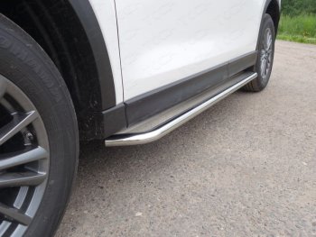 Пороги с площадкой 60,3 мм ТСС Тюнинг Mazda CX-5  KE (2011-2014) дорестайлинг
