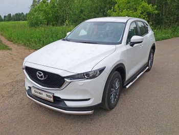Защита переднего бампера нижняя d60,3 мм ТСС Тюнинг Mazda CX-5  KF (2016-2025) (нержавейка)