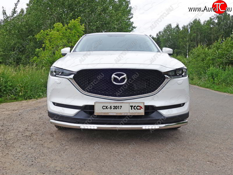 36 299 р. Защита переднего бампера нижняя с ДХО 60,3 мм ТСС Тюнинг Mazda CX-5 KF (2016-2025) (нержавейка)  с доставкой в г. Пермь