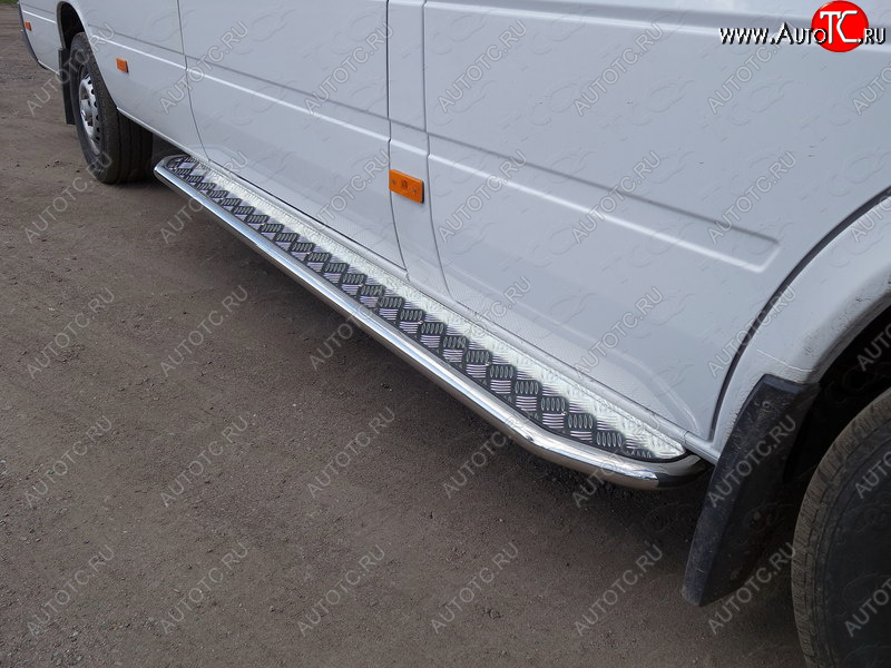 27 849 р. Порог с площадкой, ТСС Тюнинг  Mercedes-Benz Sprinter  W906 (2014-2018) рестайлинг (с площадкой 42,4 мм)  с доставкой в г. Пермь