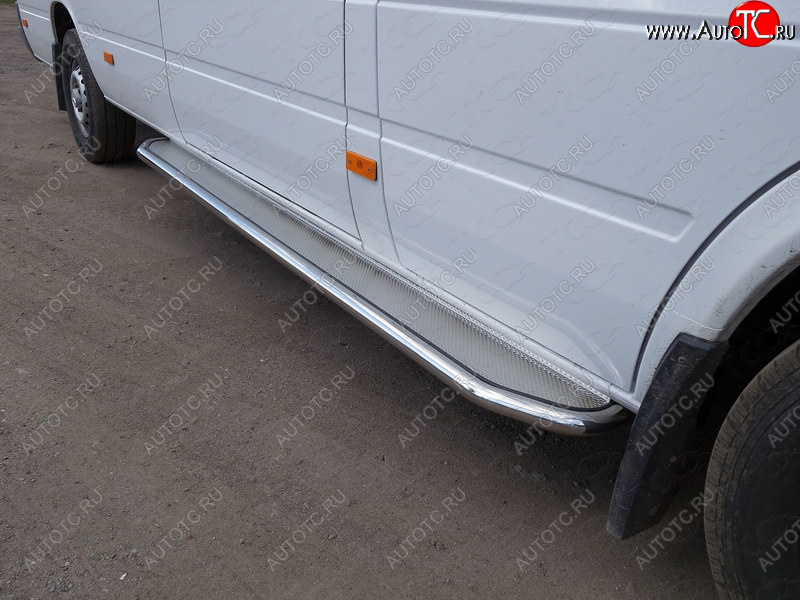 31 999 р. Порог с площадкой d42,4 мм ТСС Тюнинг  Mercedes-Benz Sprinter  W906 (2014-2018) рестайлинг (нержавейка лист)  с доставкой в г. Пермь