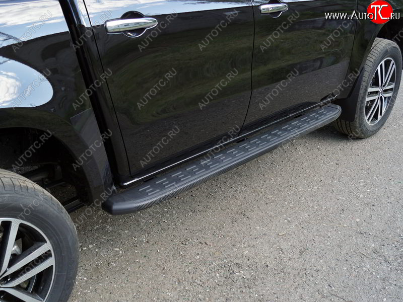 21 999 р. Пороги алюминиевые с пластиковой накладкой ТСС Тюнинг  Mercedes-Benz X class  W470 (2017-2020) (карбон черные)  с доставкой в г. Пермь