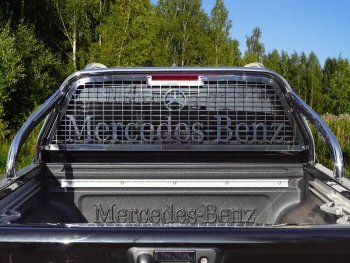Защита кузова и заднего стекла (только для кузова) d 75*42 мм ТСС Тюнинг Mercedes-Benz X class  W470 (2017-2020) (нержавейка)