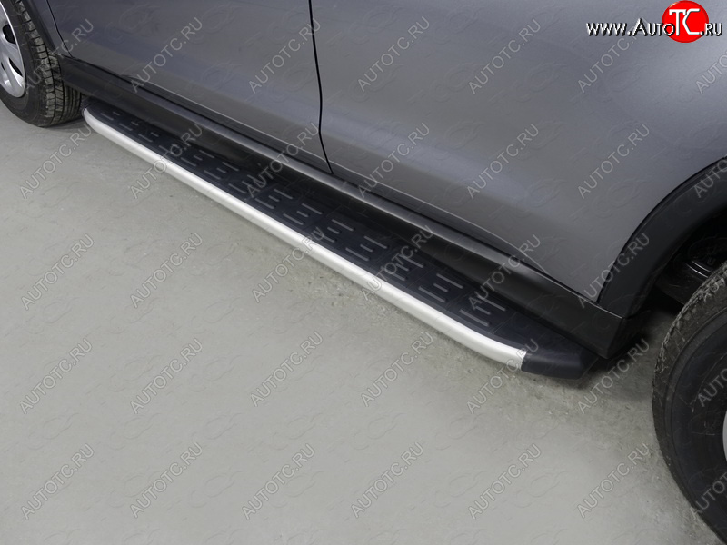 20 599 р. Пороги алюминиевые с пластиковой накладкой ТСС Тюнинг  Mitsubishi ASX (2010-2012) дорестайлинг (серые)  с доставкой в г. Пермь