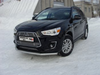 Защита переднего бампера нижняя d60,3 мм ТСС Тюнинг Mitsubishi ASX (2013-2016) 1-ый рестайлинг (нержавейка)