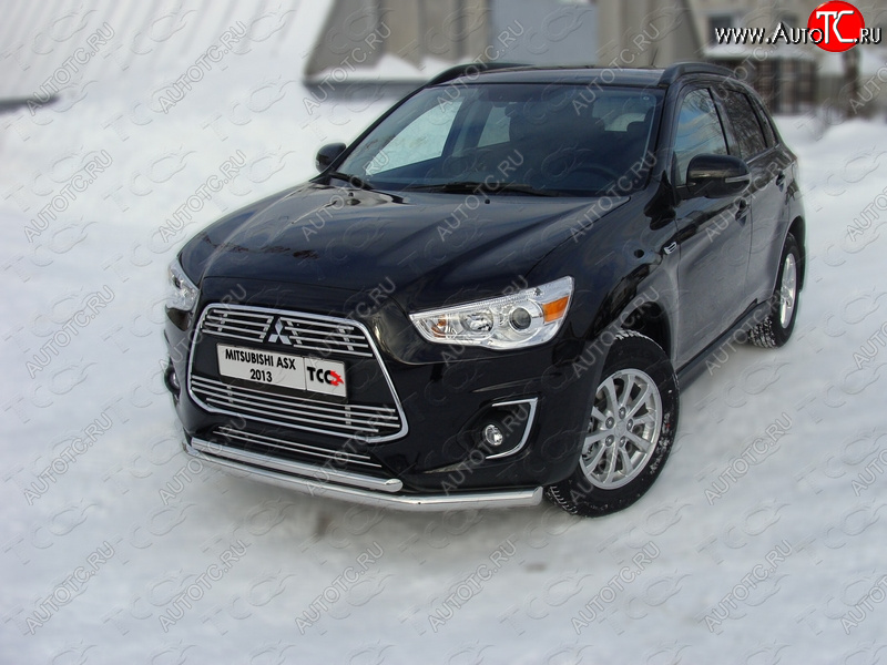 21 999 р. Защита переднего бампера нижняя d60,3*42,4 мм ТСС Тюнинг Mitsubishi ASX 1-ый рестайлинг (2013-2016) (нержавейка)  с доставкой в г. Пермь