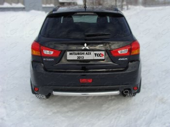 Защита задняя (центральная нержавейка 60,3 мм) ТСС Тюнинг Mitsubishi ASX (2013-2016) 1-ый рестайлинг