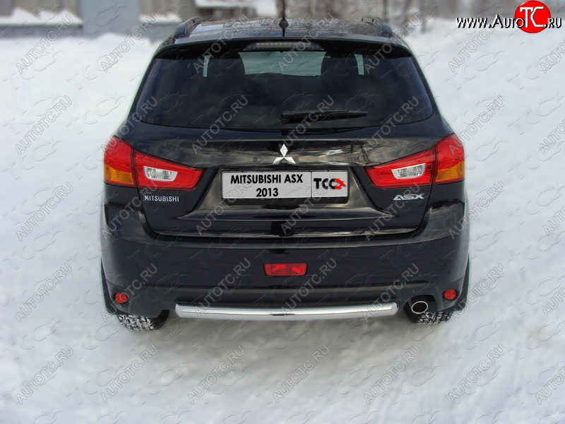 13 249 р. Защита задняя (центральная нержавейка 60,3 мм) ТСС Тюнинг Mitsubishi ASX 1-ый рестайлинг (2013-2016)  с доставкой в г. Пермь
