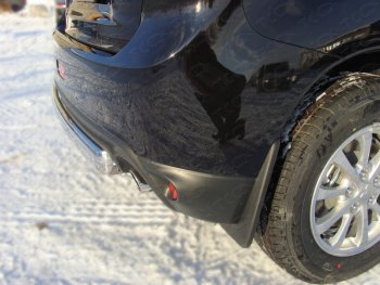 Защита задняя (центральная, нержавейка d75*42 мм) ТСС Тюнинг Mitsubishi ASX (2013-2016) 1-ый рестайлинг (центральное)