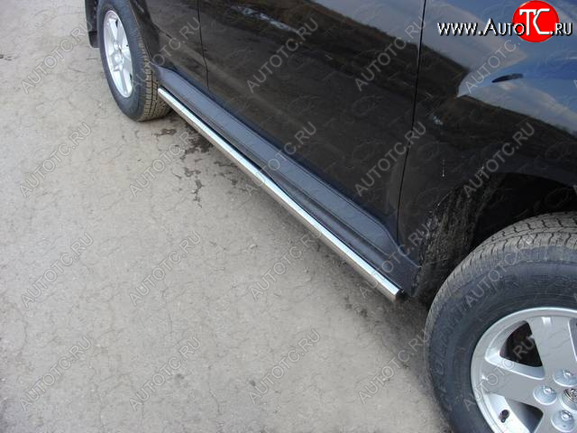 19 599 р. Защита порогов труба d60,3 мм ТСС Тюнинг  Mitsubishi Outlander  GF (2012-2014) дорестайлинг (серые)  с доставкой в г. Пермь