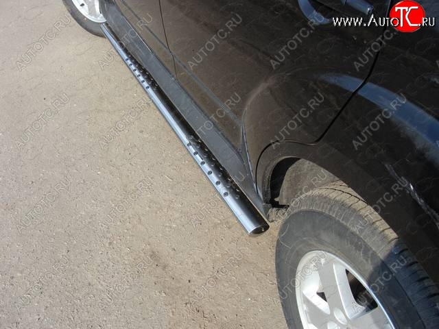 33 999 р. Пороги овальные с проступью 75х42 мм ТСС Тюнинг  Mitsubishi Outlander  GF (2012-2014) дорестайлинг (серые)  с доставкой в г. Пермь
