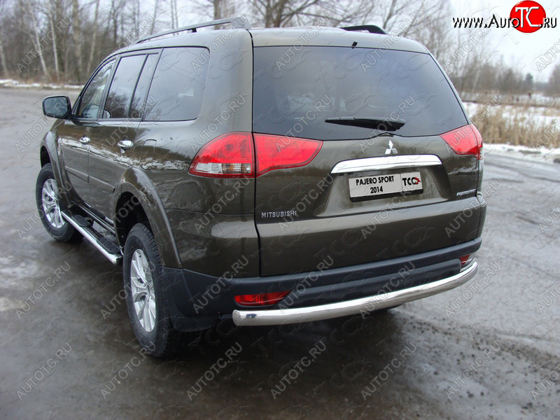 21 999 р. Защита задняя (центральная овальная 75х42 мм) ТСС Тюнинг  Mitsubishi Pajero Sport  PB (2013-2017) рестайлинг  с доставкой в г. Пермь