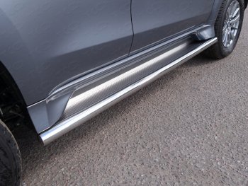 Пороги с площадкой 60,3 мм ТСС Тюнинг Mitsubishi Pajero Sport  QE (2015-2021) дорестайлинг