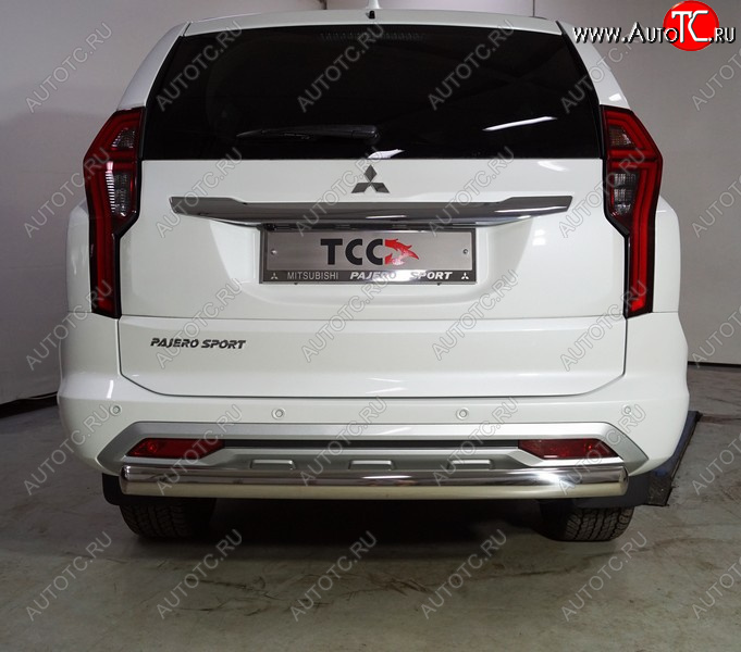 22 999 р. Защита заднего бампера (овальная, d75х42 мм) TCC  Mitsubishi Pajero Sport  QF (2019-2022) рестайлинг  с доставкой в г. Пермь