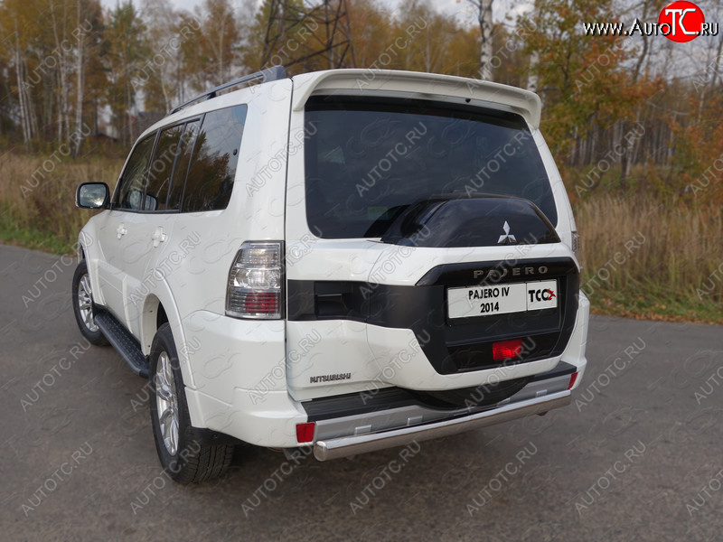 19 299 р. Защита задняя (центральная, нержавейка d75*42 мм) ТСС Тюнинг  Toyota RAV4  XA40 (2015-2019) 5 дв. рестайлинг (центральная)  с доставкой в г. Пермь