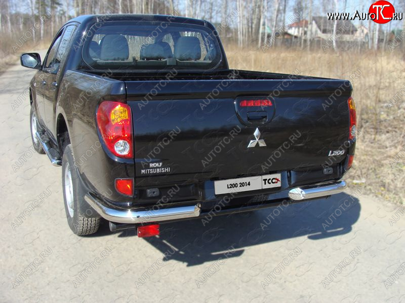 21 999 р. Защита задняя (уголки, нержавейка 76,1 мм) ТСС Тюнинг  Mitsubishi L200  4 (2013-2016)  рестайлинг  с доставкой в г. Пермь