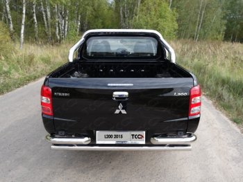 Защита кузова d76,1 мм (только для кузова) ТСС Тюнинг Mitsubishi L200  5 KK,KL (2015-2019) дорестайлинг (нержавейка)