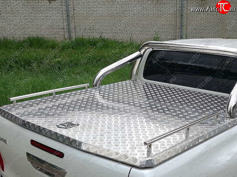 12 199 р. Рейлинги длинные ТСС Тюнинг  Mitsubishi L200  5 KK,KL (2015-2019) дорестайлинг (нержавеющая сталь)  с доставкой в г. Пермь