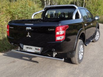 Защита кузова d 75х42 мм (только для кузова) ТСС Тюнинг Mitsubishi L200  5 KK,KL (2015-2019) дорестайлинг (нержавейка)