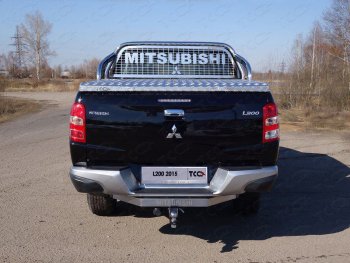 Защита кузова и заднего стекла (для крышки) d 75*42 мм ТСС Тюнинг Mitsubishi L200  5 KK,KL (2015-2019) дорестайлинг (нержавейка)