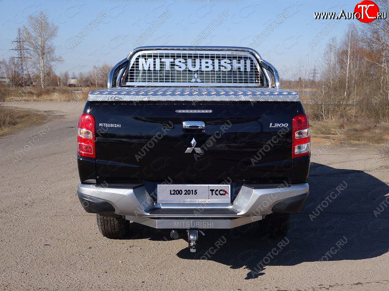 81 999 р. Защита кузова и заднего стекла (для крышки) d 75*42 мм ТСС Тюнинг  Mitsubishi L200  5 KK,KL (2015-2019) дорестайлинг (нержавейка)  с доставкой в г. Пермь