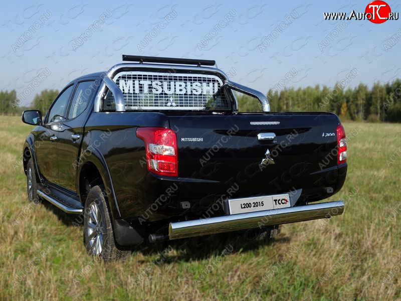 117 999 р. Защита кузова и заднего стекла (только для кузова) d 76,1 мм светодиодной фарой ТСС Тюнинг  Mitsubishi L200  5 KK,KL (2018-2022) рестайлинг (нержавейка)  с доставкой в г. Пермь