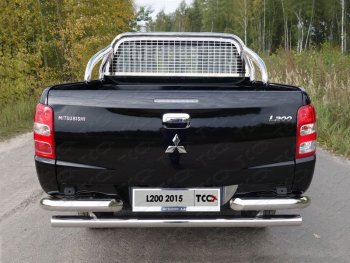 Защита кузова и заднего стекла (только для кузова) d 75*42 мм ТСС Тюнинг Mitsubishi L200  5 KK,KL (2018-2022) рестайлинг (нержавейка)