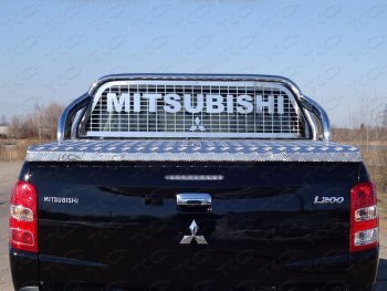Защита кузова и заднего стекла (для крышки) d 75*42 мм ТСС Тюнинг Mitsubishi L200  5 KK,KL (2018-2022) рестайлинг (нержавейка)