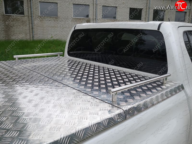 5 549 р. Рейлинги короткие ТСС Тюнинг Mitsubishi L200 5 KK,KL рестайлинг (2018-2022) (нержавеющая сталь)  с доставкой в г. Пермь