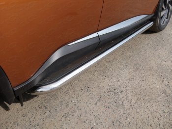 Пороги с площадкой 60,3 мм ТСС Тюнинг Nissan Murano  3 Z52 (2015-2022) дорестайлинг