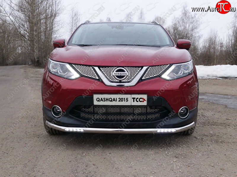 36 299 р. Защита переднего бампера нижняя с ДХО 60,3 мм ТСС Тюнинг Nissan Qashqai 2 J11 дорестайлинг (2013-2019) (нержавейка)  с доставкой в г. Пермь