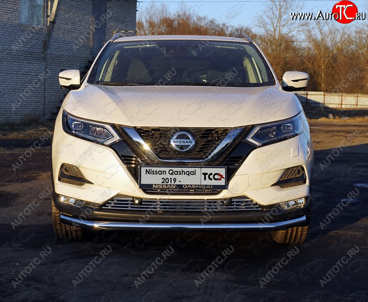19 999 р. Защита переднего бампера нижняя d60,3 мм ТСС Тюнинг  Nissan Qashqai  2 (2017-2022) J11 рестайлинг (нержавейка)  с доставкой в г. Пермь
