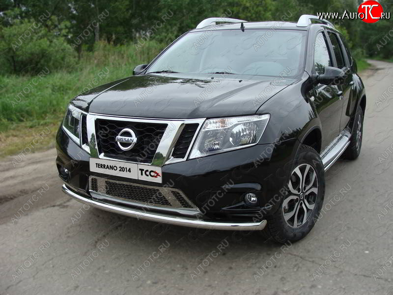 15 999 р. Защита переднего бампера нижняя d60,3 мм ТСС Тюнинг Nissan Terrano D10 дорестайлинг (2013-2016) (нержавейка)  с доставкой в г. Пермь