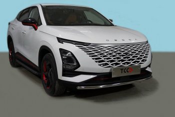 Защита переднего бампера нижняя 42,4 мм ТСС Тюнинг Omoda C5 (2021-2025) (нержавейка)