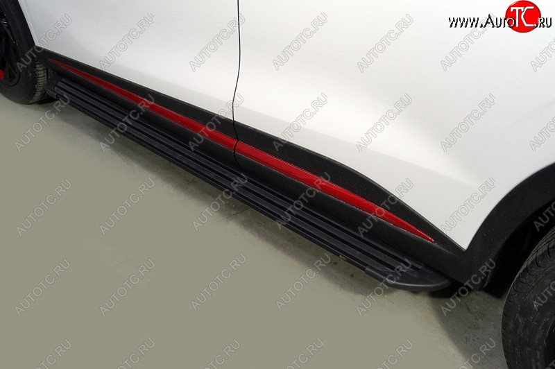 21 999 р. Пороги алюминиевые Slim Line ТСС Тюнинг  Omoda C5 (2021-2025) (Black)  с доставкой в г. Пермь