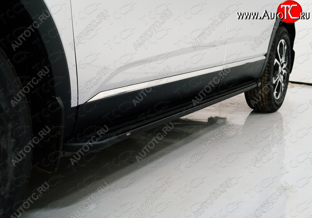21 999 р. Пороги алюминиевые Slim Line ТСС Тюнинг  Renault Arkana (2019-2025) (Black )  с доставкой в г. Пермь