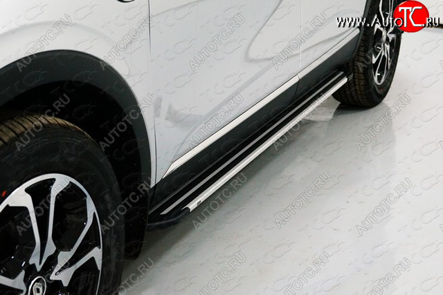 20 599 р. Пороги алюминиевые Slim Line ТСС Тюнинг Renault Arkana (2019-2025) (Silver)  с доставкой в г. Пермь