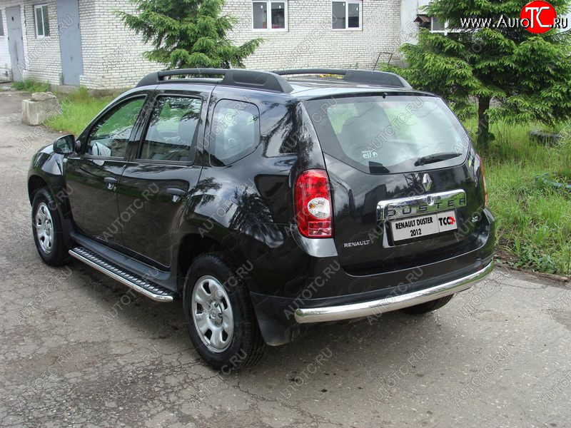 20 699 р. Защита задняя (овальная длинная 75х42 мм) ТСС Тюнинг Renault Duster HS дорестайлинг (2010-2015) (овальная длинная)  с доставкой в г. Пермь