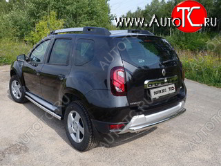 11 749 р. Защита задняя (нержавейка 60,3 мм) ТСС Тюнинг Renault Duster HS дорестайлинг (2010-2015)  с доставкой в г. Пермь