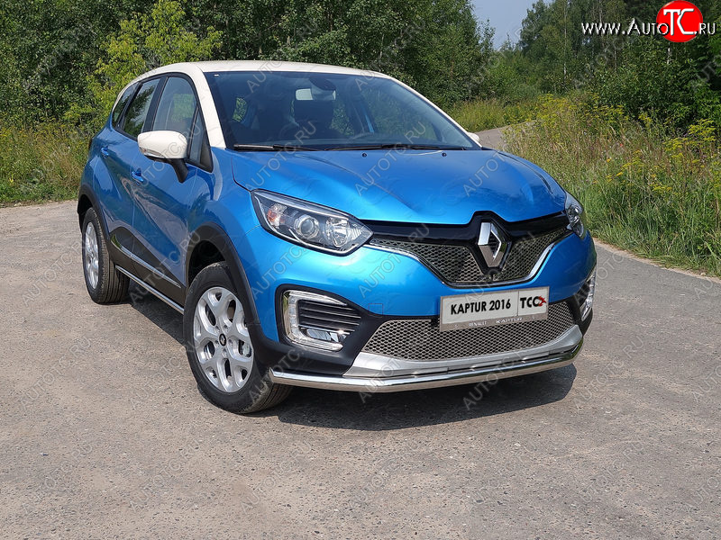 15 999 р. Защита переднего бампера нижняя d60,3 мм ТСС Тюнинг Renault Kaptur дорестайлинг (2016-2020) (нержавейка)  с доставкой в г. Пермь