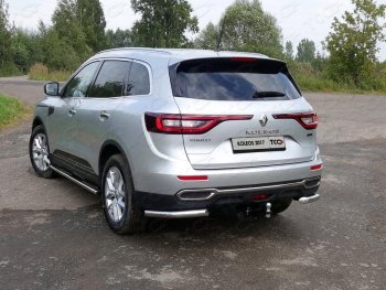 Защита заднего бампера (уголки, d60,3 мм) TCC Renault Koleos  2 (2016-2025)