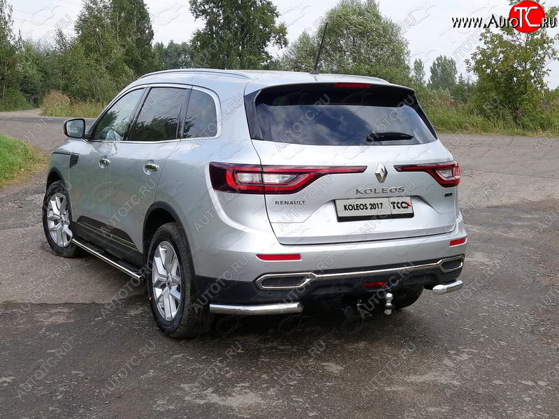 17 649 р. Защита заднего бампера (уголки, d60,3 мм) TCC  Renault Koleos  2 (2016-2025)  с доставкой в г. Пермь