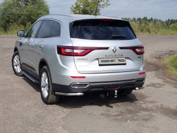 Защита заднего бампера (уголки, d42,4 мм) TCC Renault Koleos  2 (2016-2025)