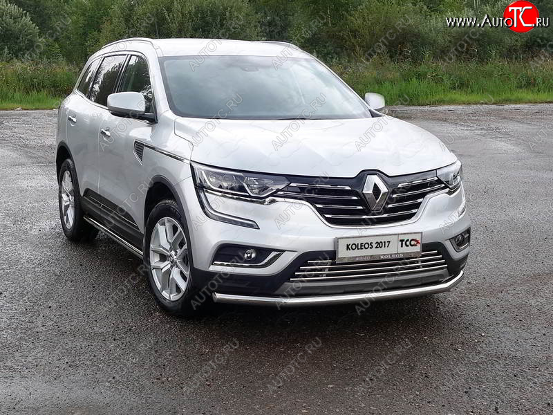 17 649 р. Защита переднего бампера нижняя d60,3 мм ТСС Тюнинг  Renault Koleos  2 (2016-2025) (нержавейка)  с доставкой в г. Пермь