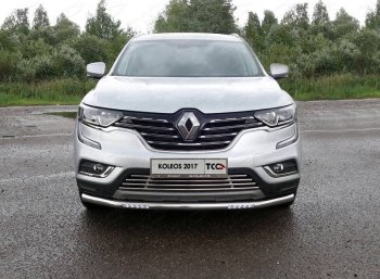 Защита переднего бампера нижняя с ДХО 60,3 мм ТСС Тюнинг Renault Koleos  2 (2016-2025) (нержавейка)