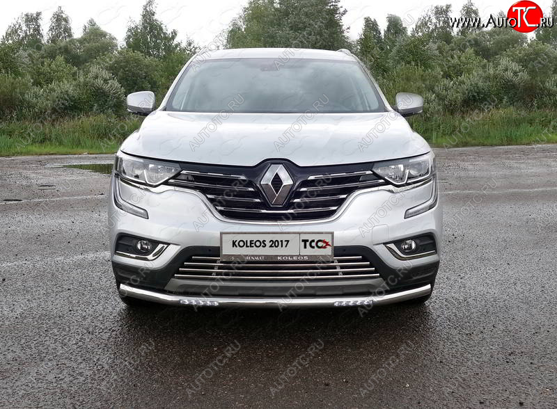 33 849 р. Защита переднего бампера нижняя с ДХО 60,3 мм ТСС Тюнинг Renault Koleos 2 (2016-2025) (нержавейка)  с доставкой в г. Пермь