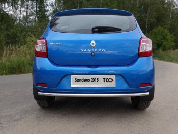 Защита задняя (нижняя d42,4 мм) ТСС Тюнинг Renault Sandero  (B8) (2014-2018) дорестайлинг (нижняя)
