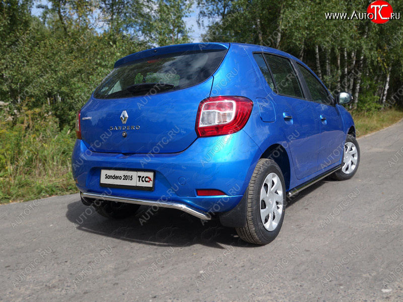 11 749 р. Защита задняя d42,4 мм ТСС Тюнинг Renault Sandero (B8) дорестайлинг (2014-2018)  с доставкой в г. Пермь