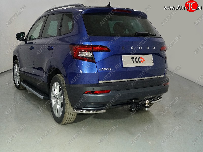 10 699 р. Защита заднего бампера (уголки, d42,4 мм) TCC Skoda Karoq NU7 рестайлинг (2020-2025)  с доставкой в г. Пермь
