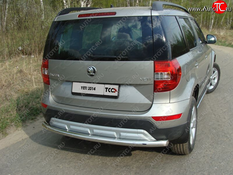 14 699 р. Защита задняя (нержавейка 60,3 мм) ТСС Тюнинг  Skoda Yeti (2013-2018)  с доставкой в г. Пермь